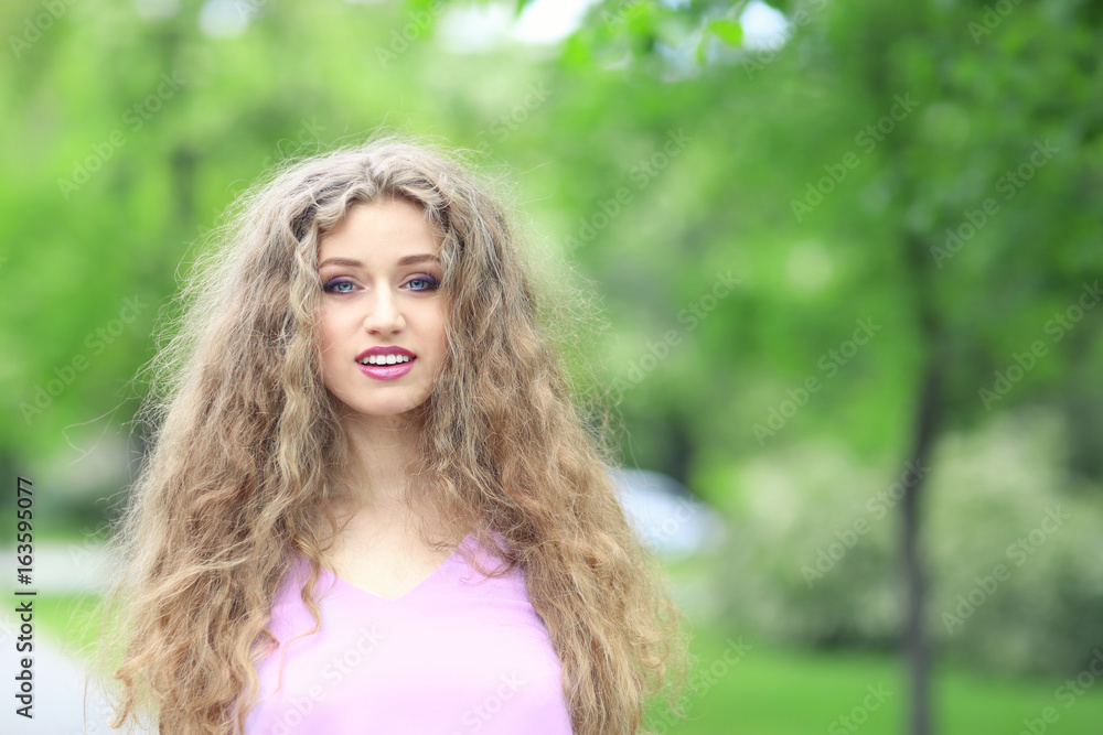 Portrait of beautiful young woman outdoors Portrait of beautiful young woman outdoors