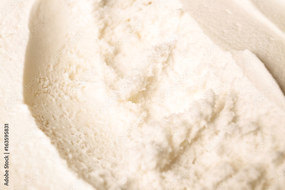 Delicious vanilla ice cream, closeup Delicious vanilla ice cream, closeup