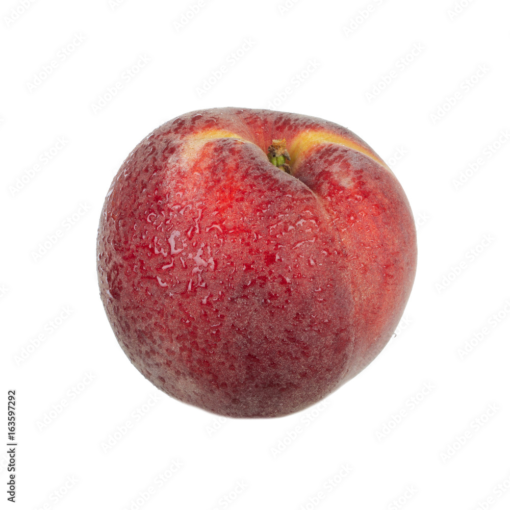 red Ripe peach fruit isolated on white background cutout red Ripe peach fruit isolated on white background cutout