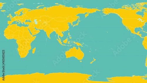 Loopable: Sliding political world map.