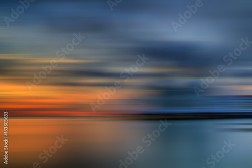 Sunrise and sunset view in blur