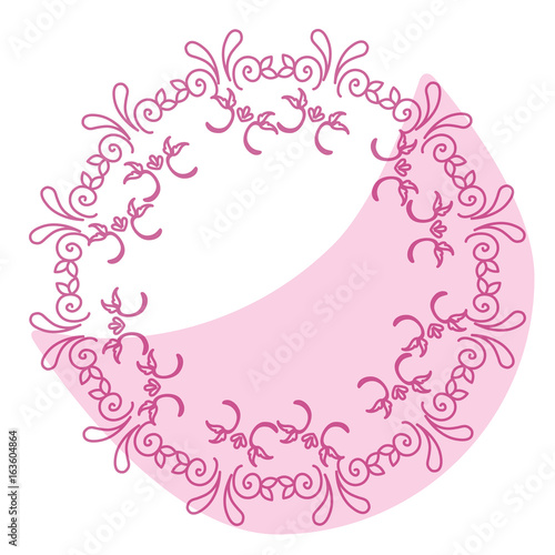 Elegant Victorian with circular shaped frame vector illustration design