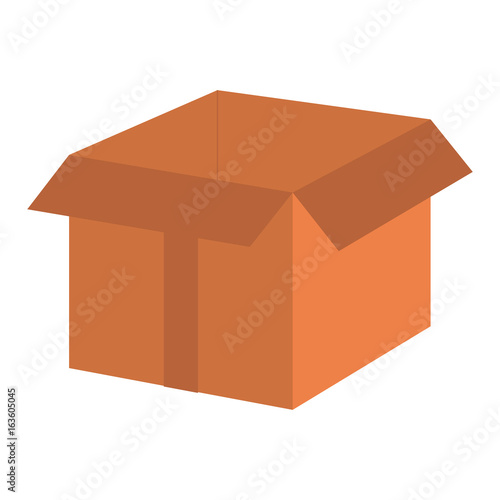 box carton delivery service vector illustration design