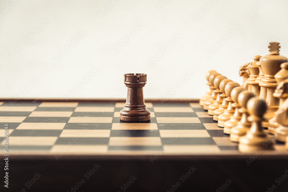Chess on board white backgroung. Confrontation concept Chess on board white backgroung. Confrontation concept