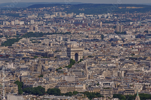 sight of Paris with Arc de Triomphe