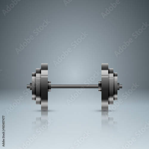 Sports activity. Business infographics. Barbell icon.