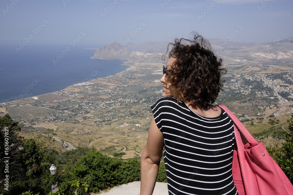 Naklejka premium Look at the panorama from erice