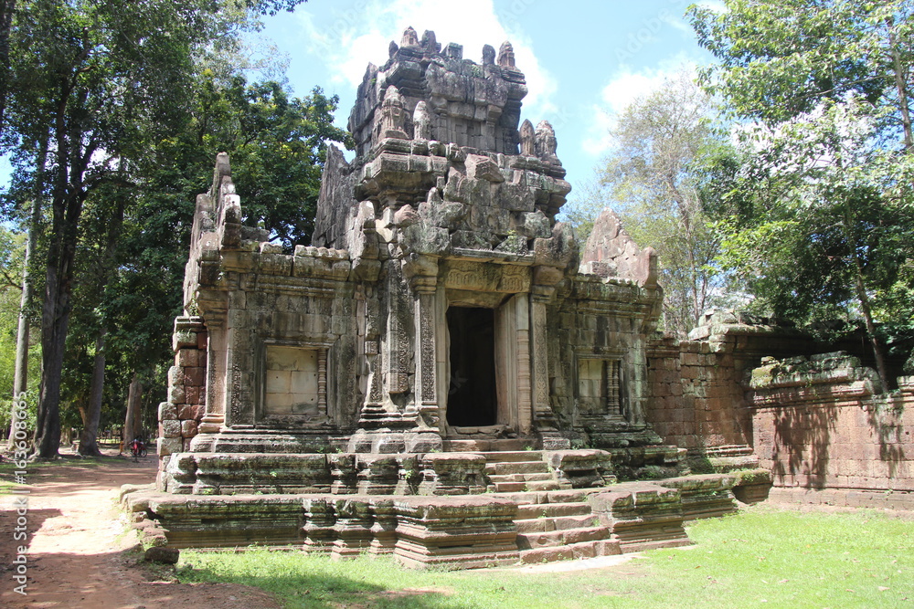 Cambodia . Phimeanakas Temple . The north gate . Siem Reap Province . Siem Reap City .