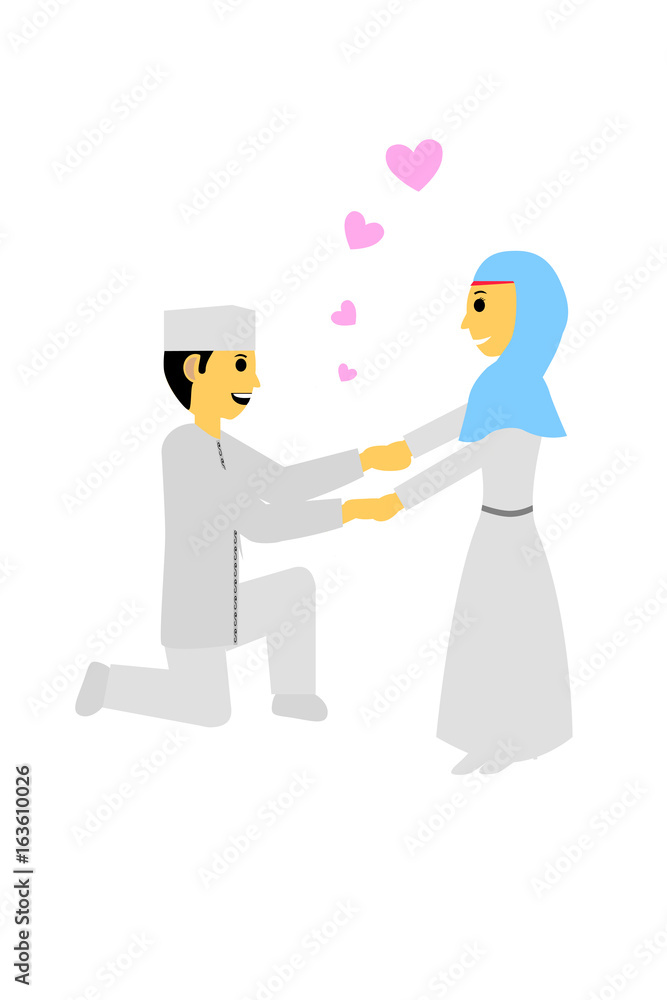 Bride Couple Muslim and Muslimah (Islam People) Bride Couple Muslim and Muslimah (Islam People)