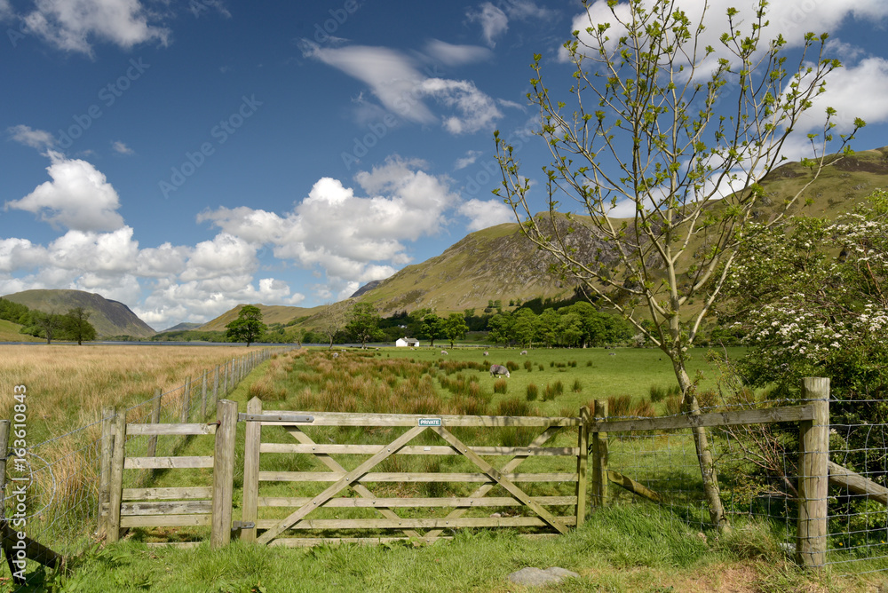 Gate at head of Buttermere, English Lake District