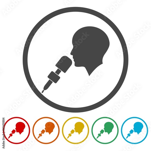 Speaker icons set - Illustration 