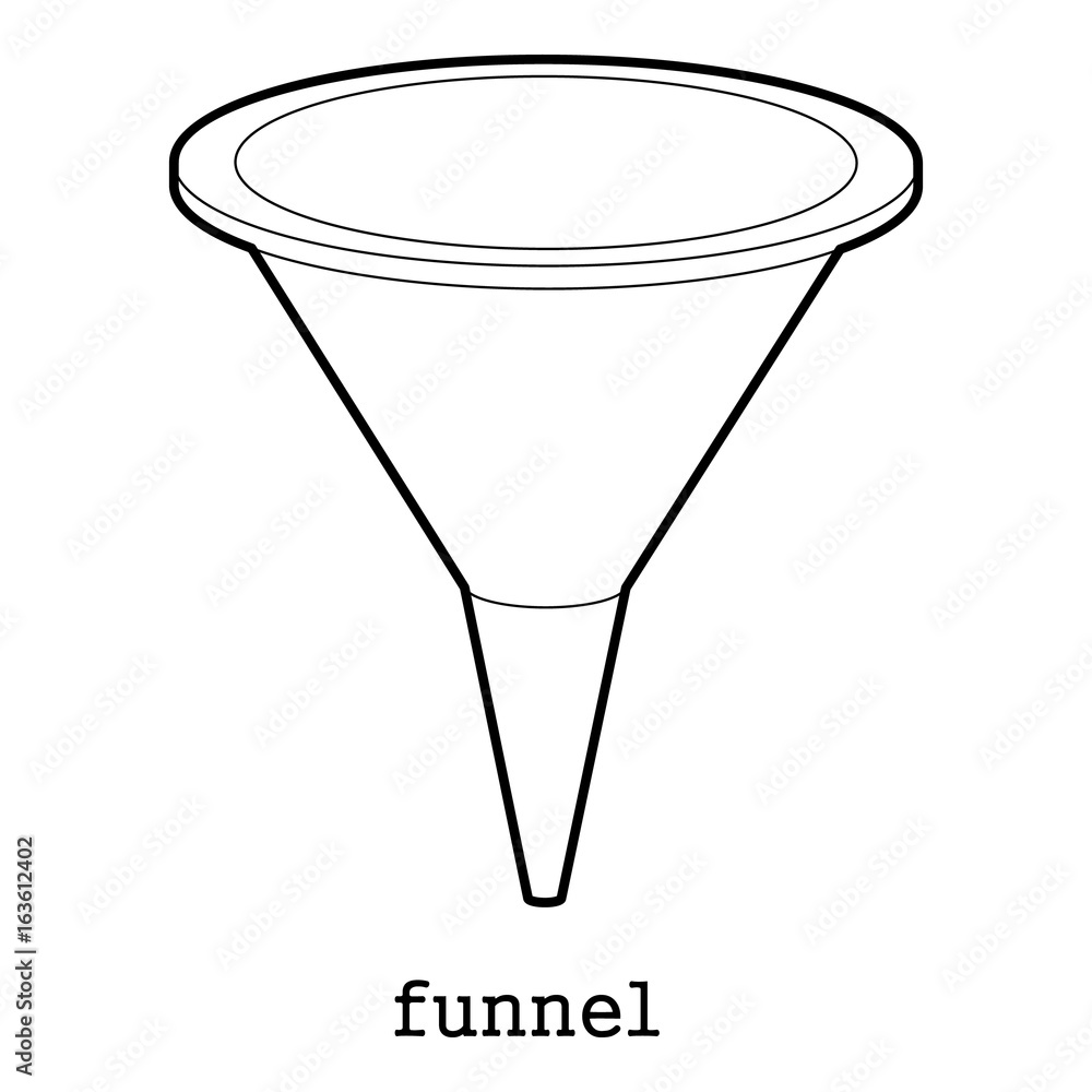 Funnel icon outline Funnel icon outline