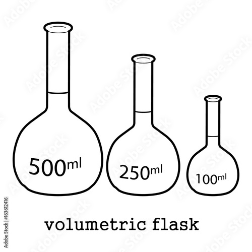 volumetric flask icon outline