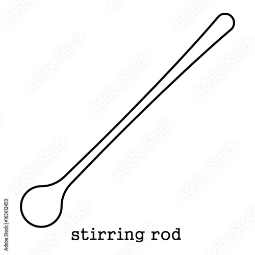 Stirring rod icon outline