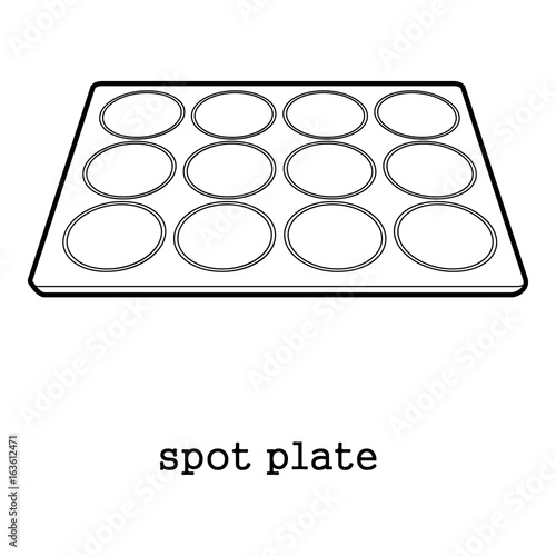 Spot plate icon outline