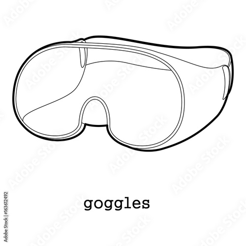 Laboratory goggles icon outline