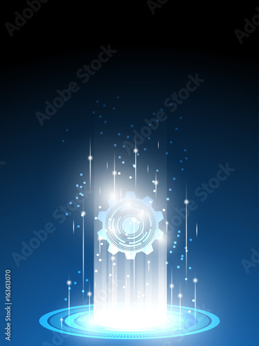 Vector abstract background technology teleport design.
