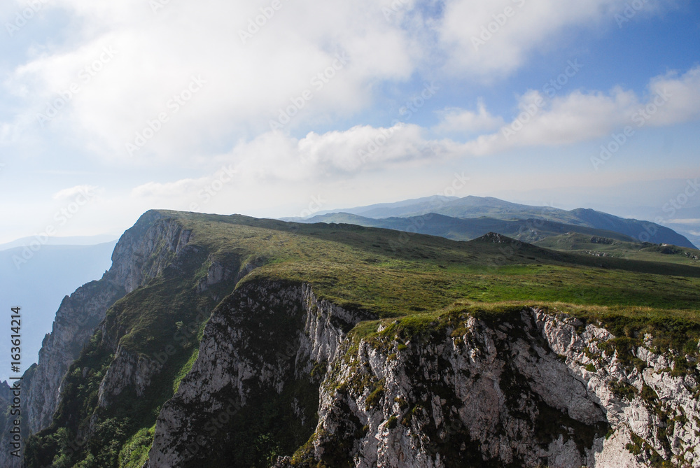 Summer mountain landscape, dynamic summer sky above the mountains. Dry mountain, Serbia, green mountain in summer
