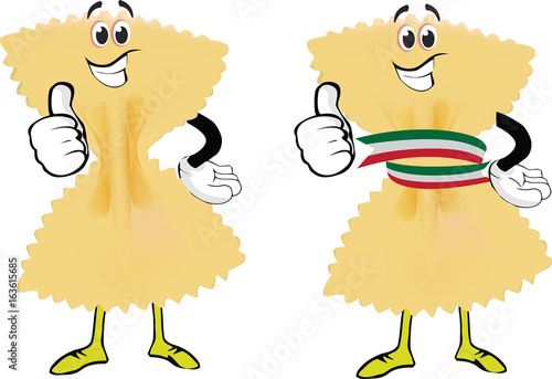 pasta italiana tipo farfalla 