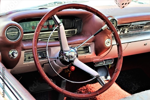 An image of a classic car Dashboard 