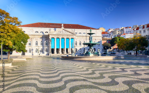 Rossio square in Lisbon Portugal