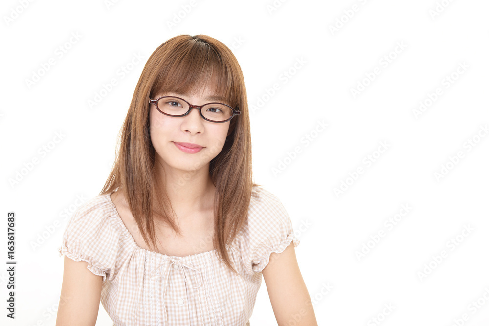 眼鏡をかけた女性 眼鏡をかけた女性