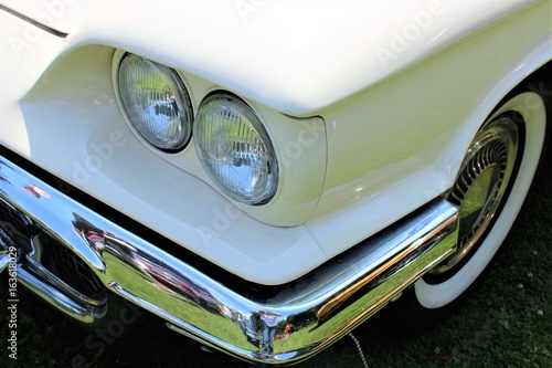 Classic us car, vintage, headlight 