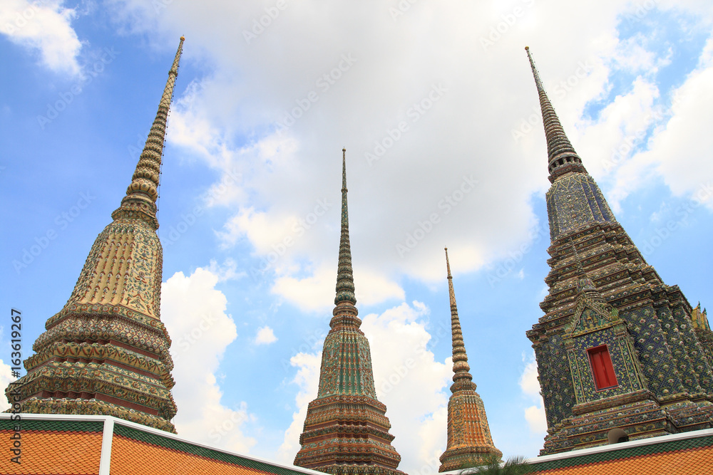 Wat Phra chetuphon vimolmangklararm or Wat Pho temple. famous travel destination. one of the most visited temple in Bangkok Thailand.