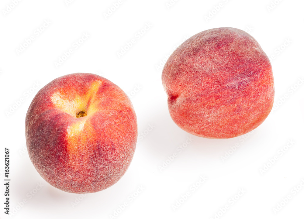 Juicy peach isolated on white background Juicy peach isolated on white background