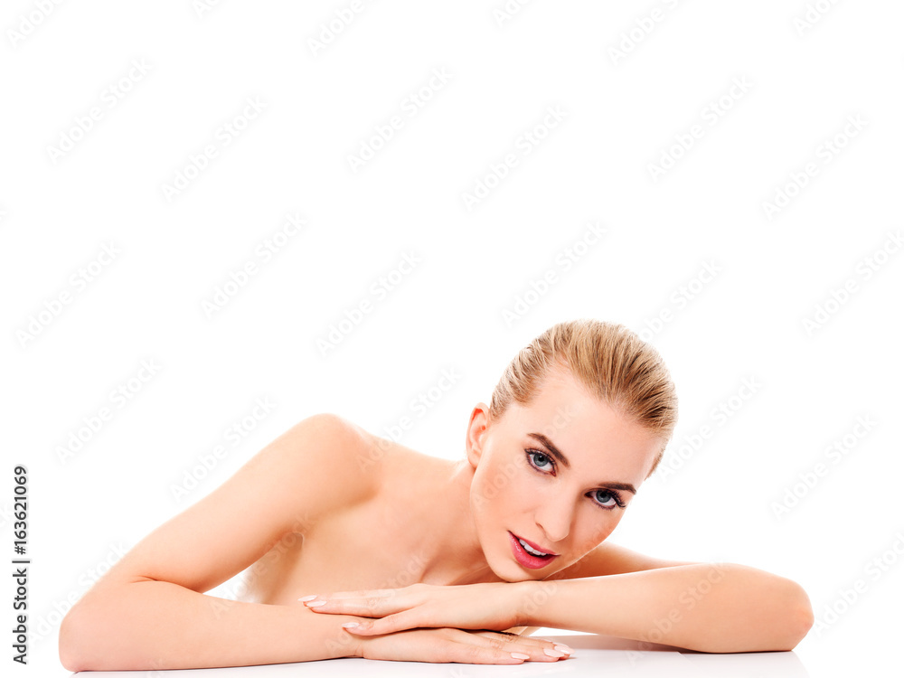 Beautiful model girl with perfect fresh clean skin. Youth and skin care concept. Beautiful model girl with perfect fresh clean skin. Youth and skin care concept.