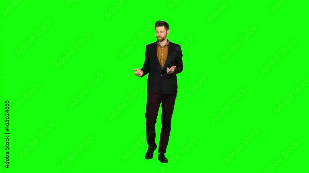 Man is very tired and thoughtful, reflects on life. Green screen Man is very tired and thoughtful, reflects on life. Green screen