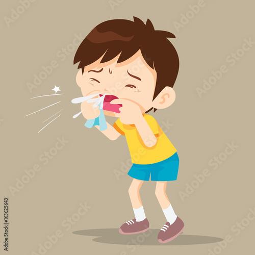 Child blow the nose
