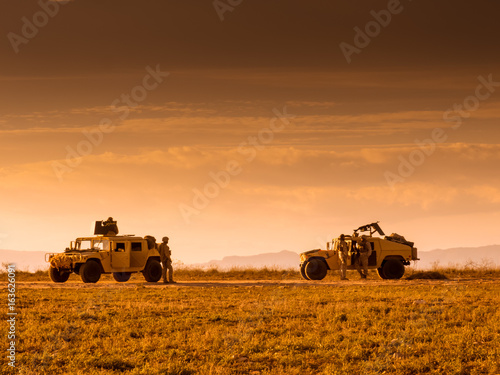 Marine patrol soldiers patrolling