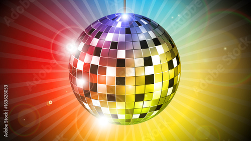 Colorful disco ball
