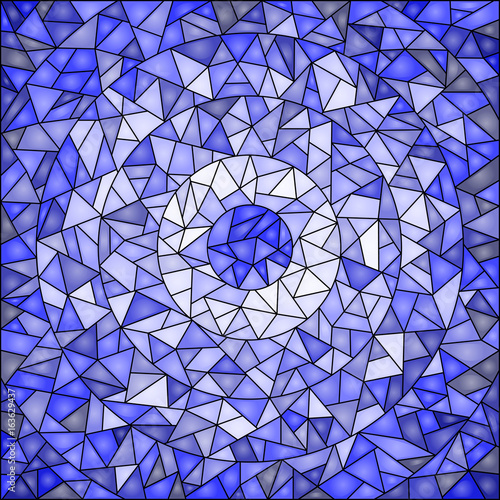 Abstract stained glass background ,gamma blue