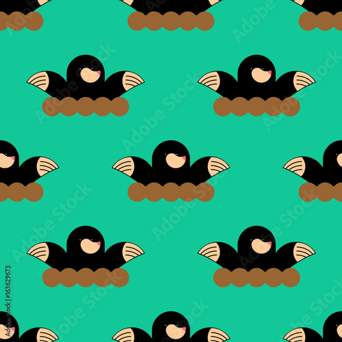 mole pattern. shrew background. Pest Farm ornament