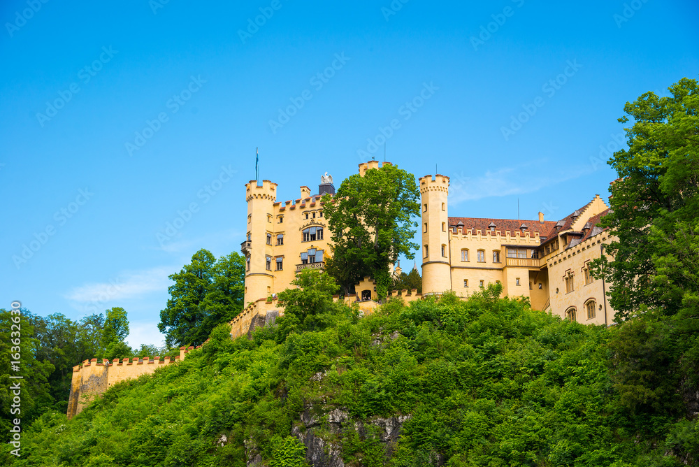 Hohenschwangau Castle in Bavaria, Germany.