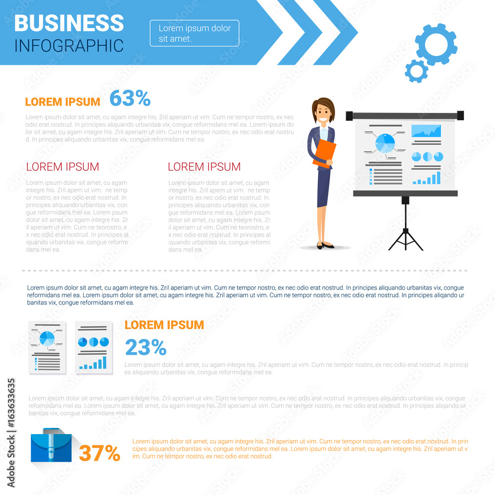 Business Infographics Set Copy Space For Presentation New Idea Project Concept Flat Vector Illustration Business Infographics Set Copy Space For Presentation New Idea Project Concept Flat Vector Illustration