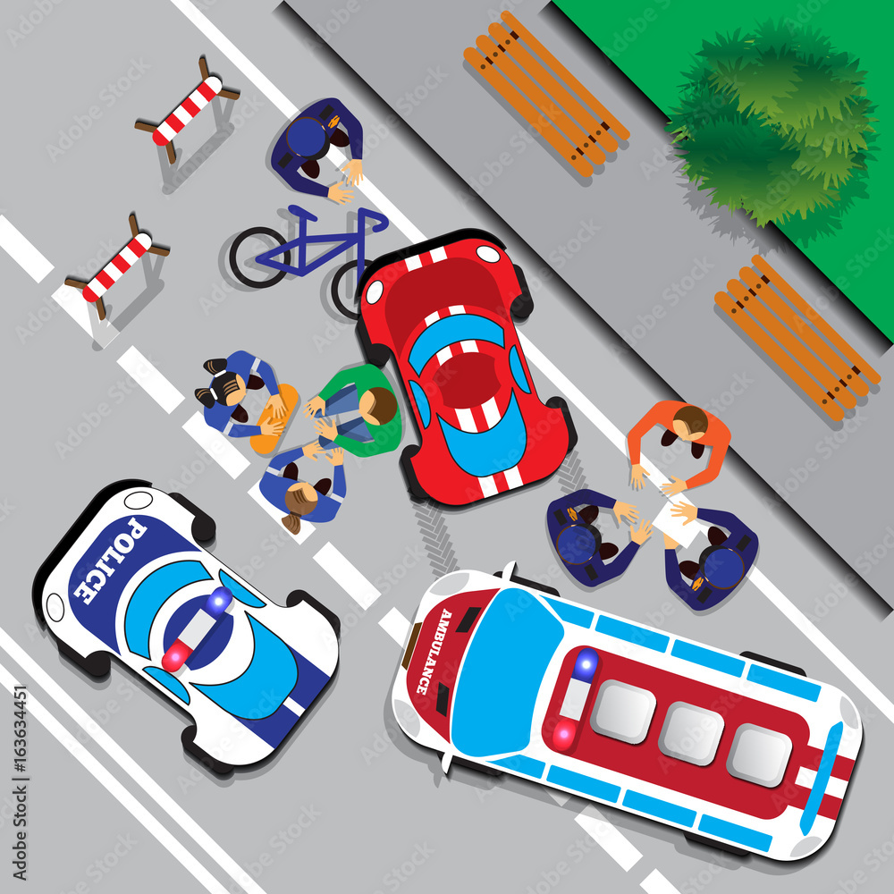 Fotografie Accident involving a cyclist