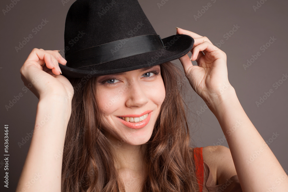 Portrait of a beautiful woman with long hair Portrait of a beautiful woman with long hair