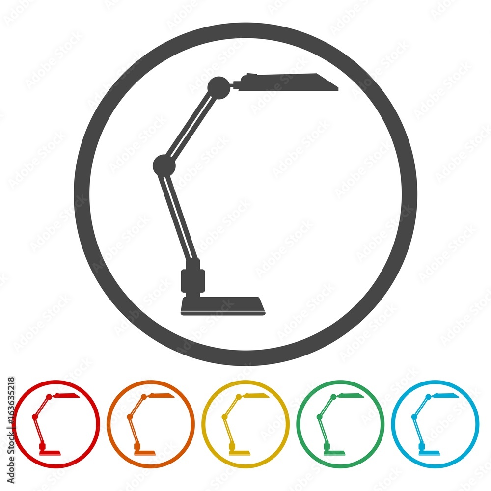 Lamp vector icons set Lamp vector icons set
