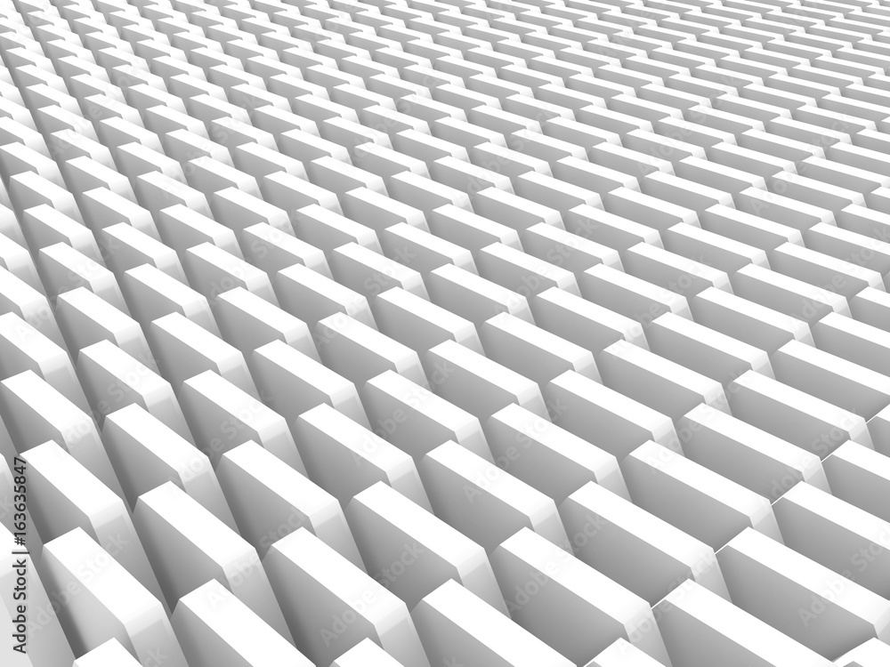 Abstract White Cubes Blocks Wall Background