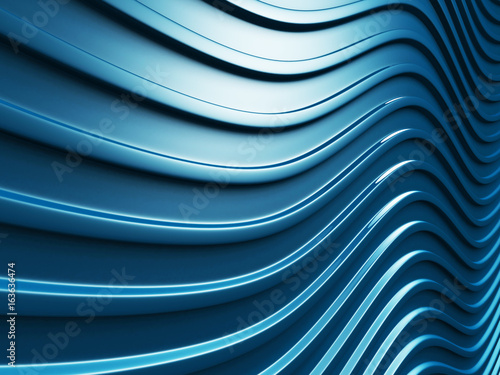 Abstract Blue Waves Stripe Pattern Background