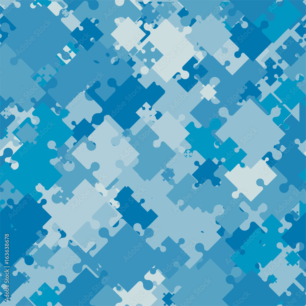 Vector seamless pattern of puzzle elements of different sizes for your design, print and internet Vector seamless pattern of puzzle elements of different sizes for your design, print and internet