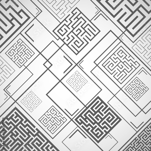 Abstract background with labyrinths