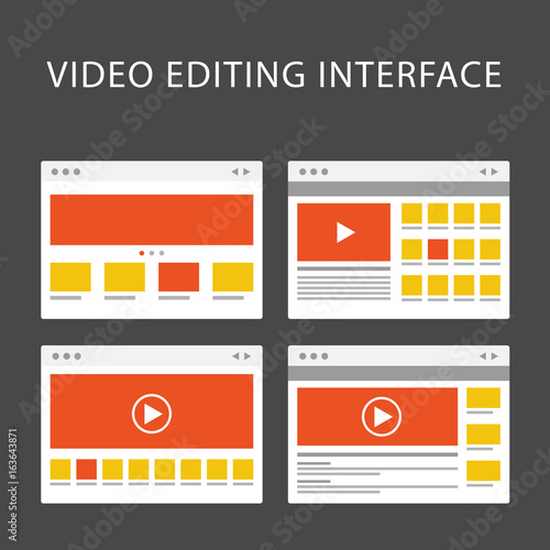 Video editing software interface - media production software window