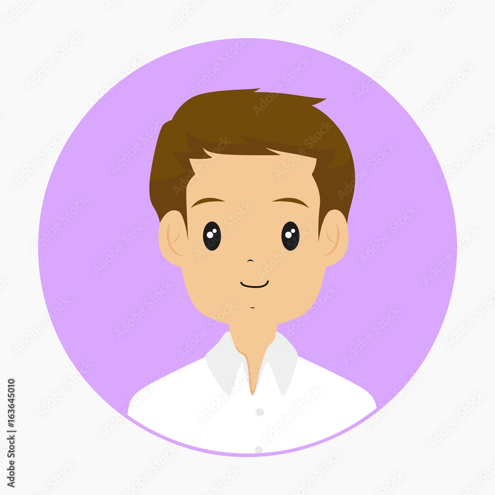half body father, with circle background vector illustration
