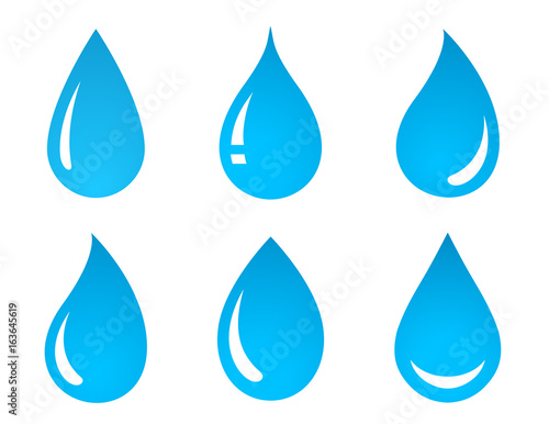 set of water drop icons