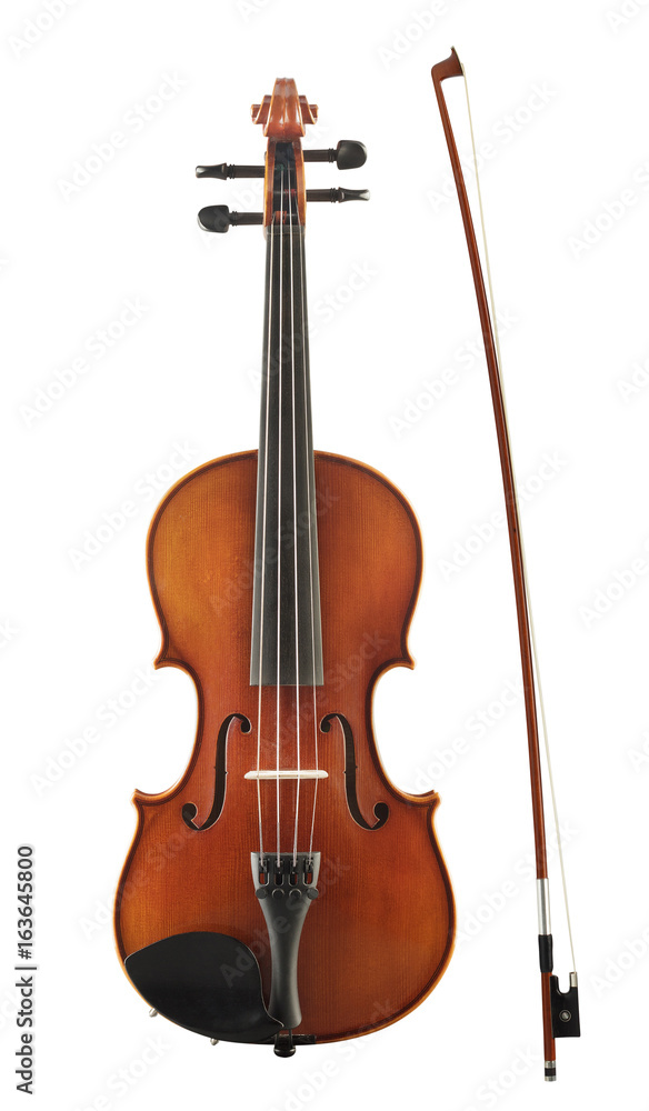 Cello with bow isolated on white background Cello with bow isolated on white background