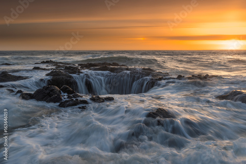 Sunset at Thor's Well photo